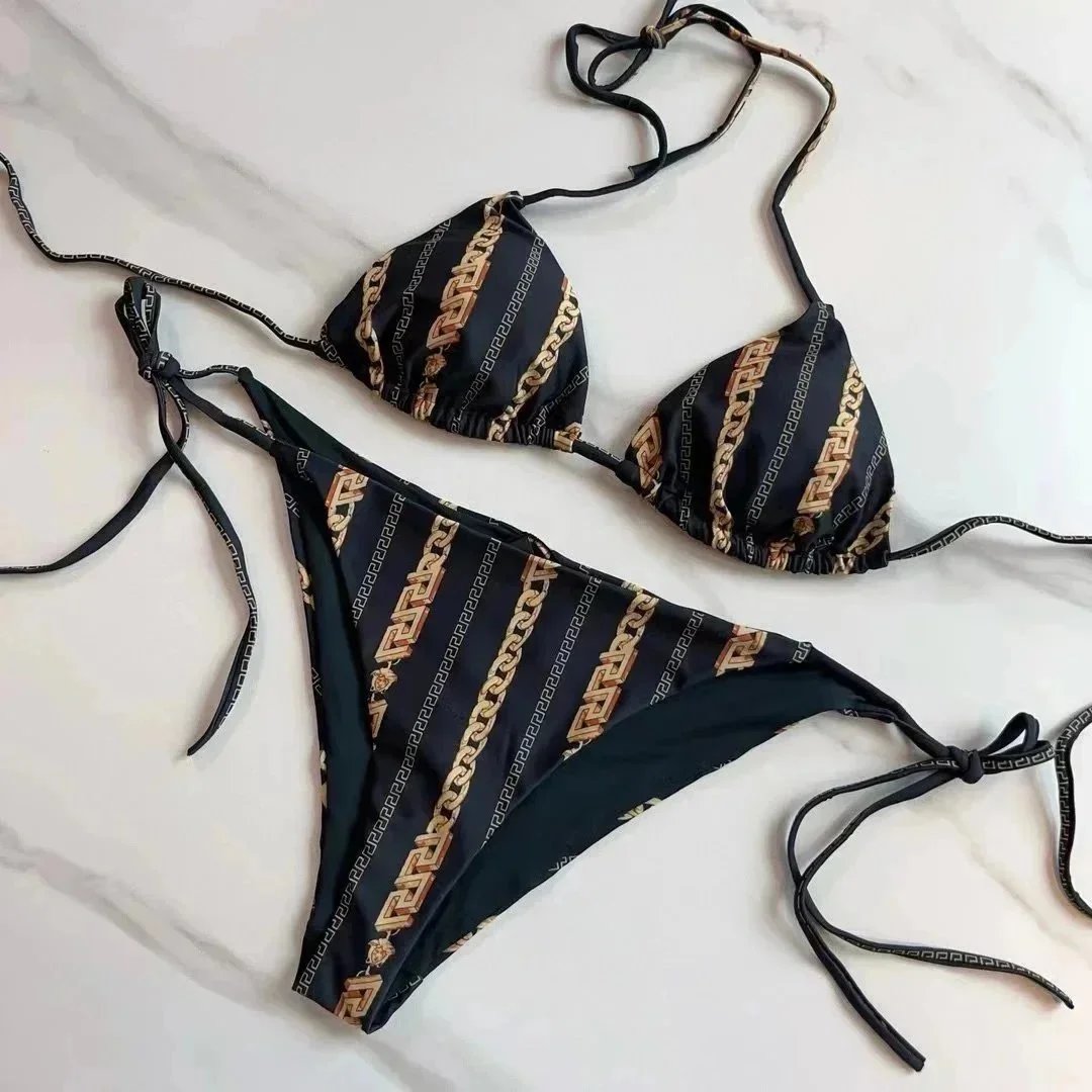 exy Star Print Bikini Set With Transparent Straps Fashionable Summer Strappy