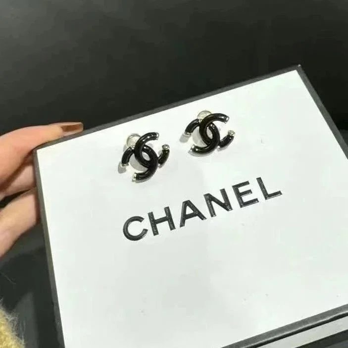 CHANEL Rhinestone Silver Plated Fashion Jewelry
