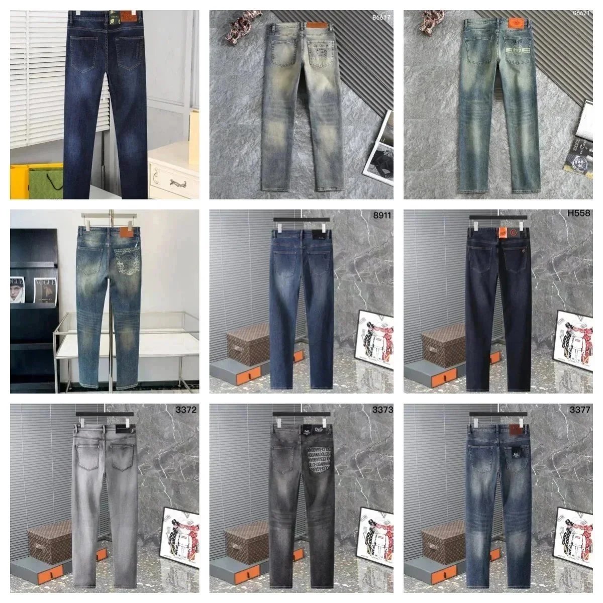 Mens Straight Leg Retro Jeans-High Quality Casual Streetwear Joggers Pants