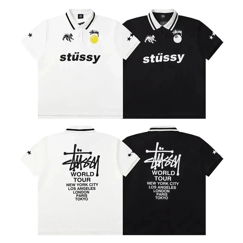 Stussy World Tour T-Shirt Black White