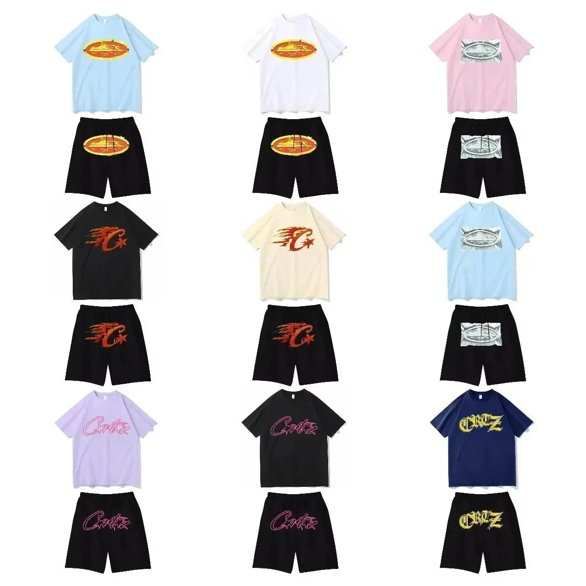 Corteiz Devil's Lsland T-Shirt Men's Hip Hop Street Graphic Crew Neck Short Sleeve Cotton