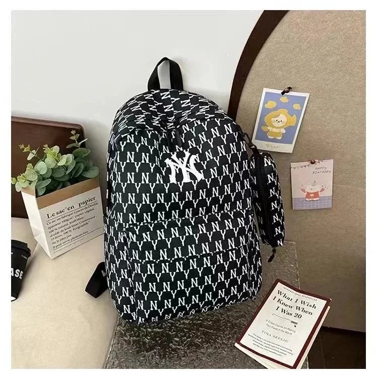 NY Yankees Pattern Backpack for Men and Women - Stylish School and Travel Bag