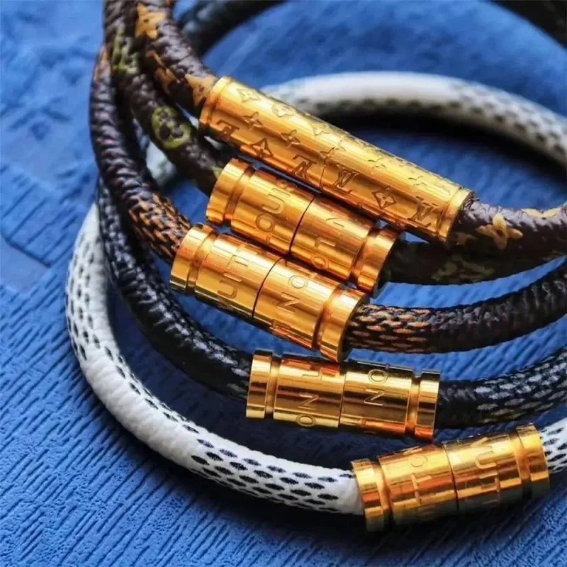 Luxury Gold Plated Braided Rope Bracelets for Men and Women