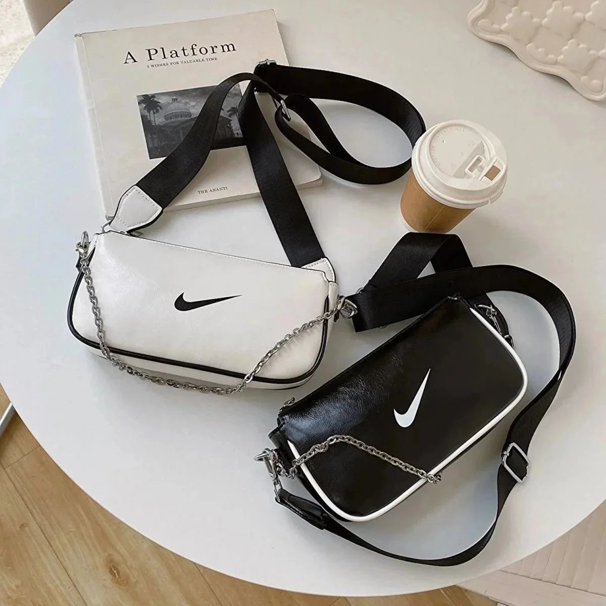 Nike Crossbody Bag Women's Fashion Shoulder Bag with Chain Strap