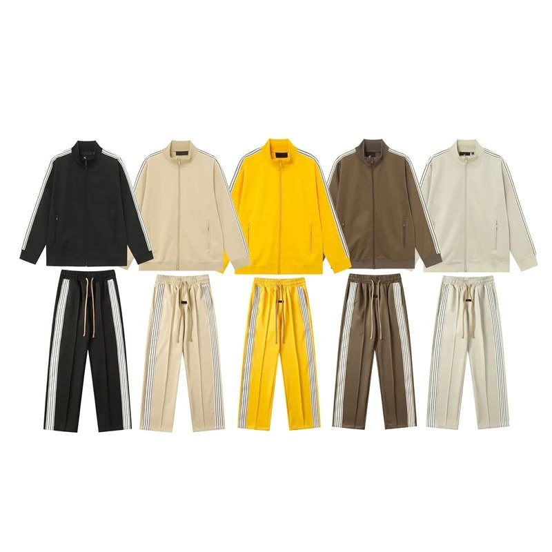Men's Track Suit Set 2-Piece Sportswear Jacket and Pants