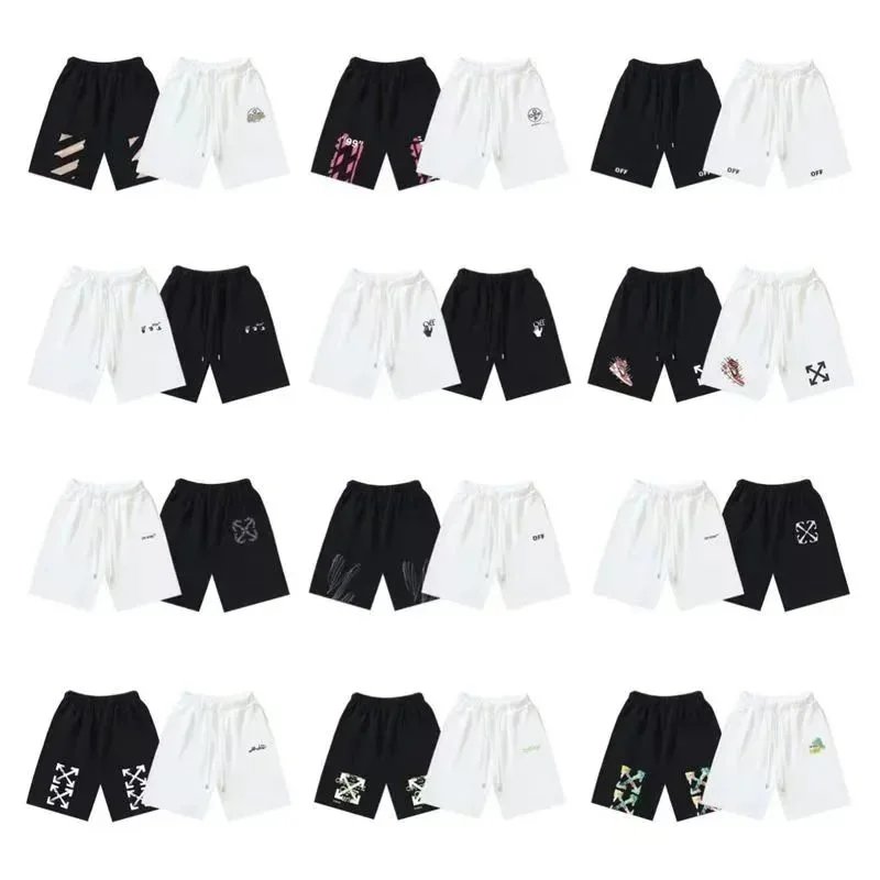 OFF-WHITE Men's Logo Print Cotton Shorts