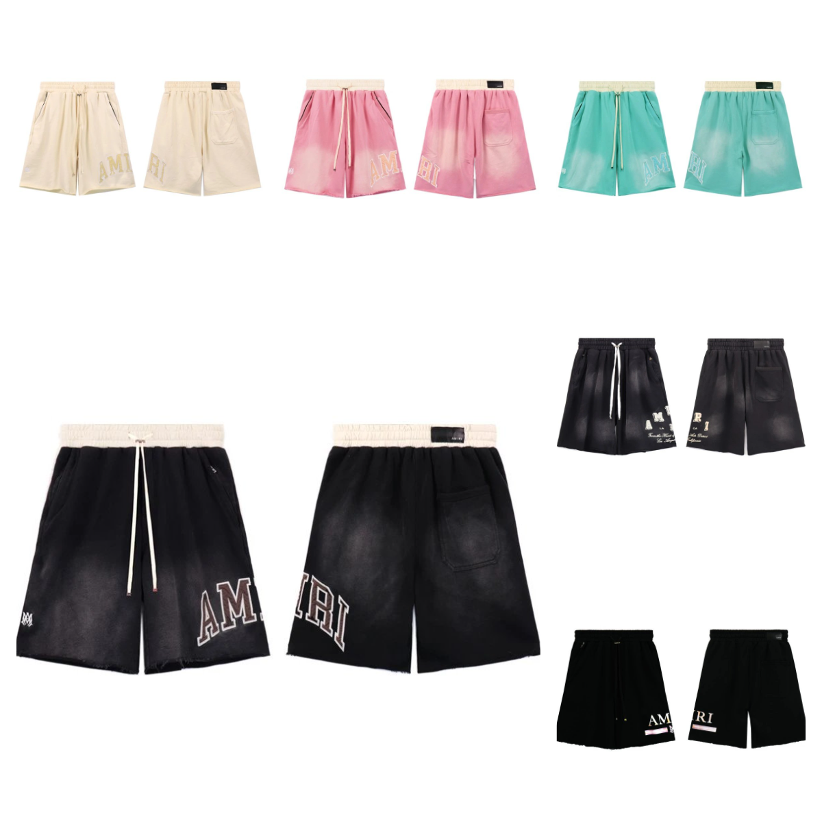 AMIRI Gradient Logo Drawstring Shorts for Men and Women
