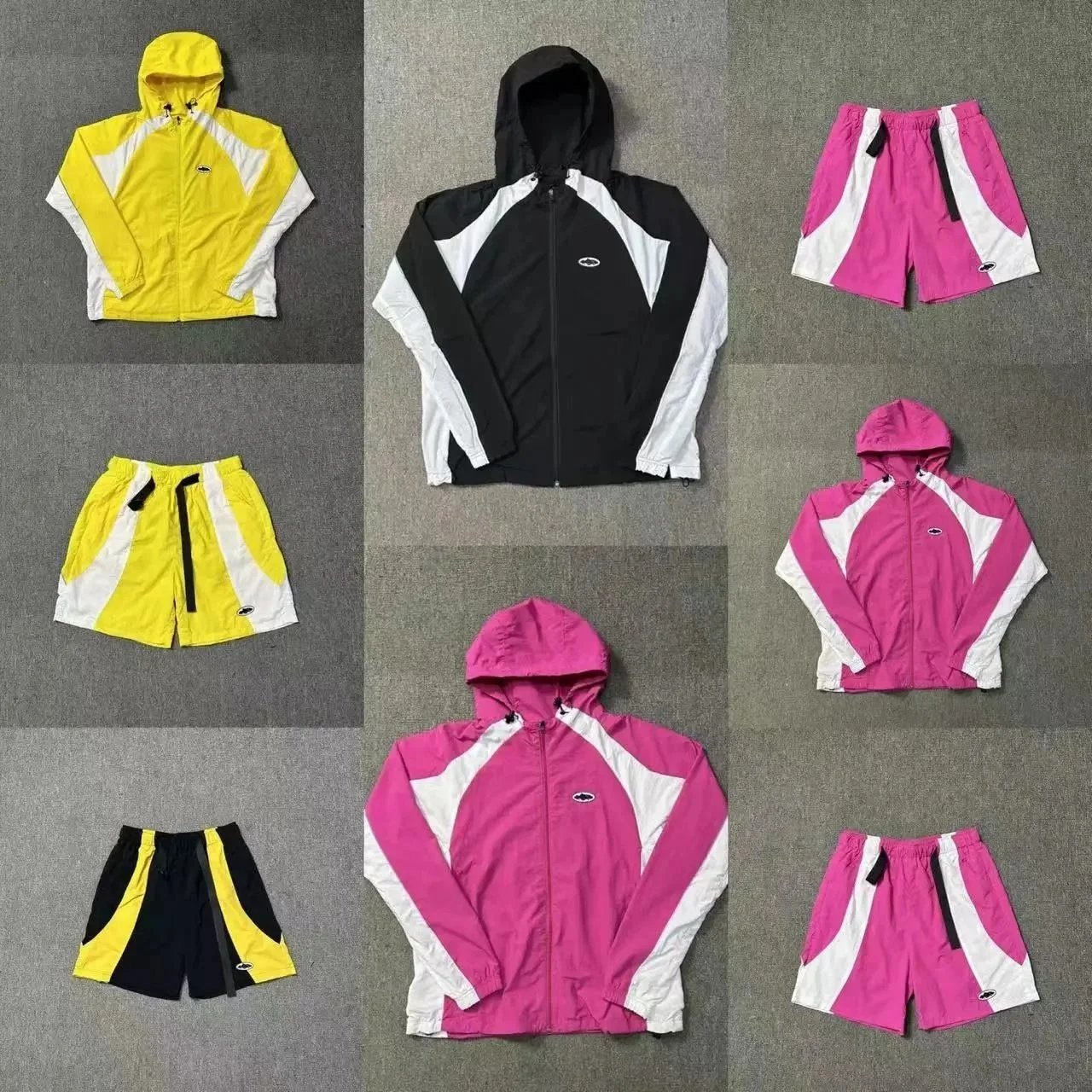 OAKLEY Sport Tracksuit Set Hooded Jacket and Shorts for Men Women