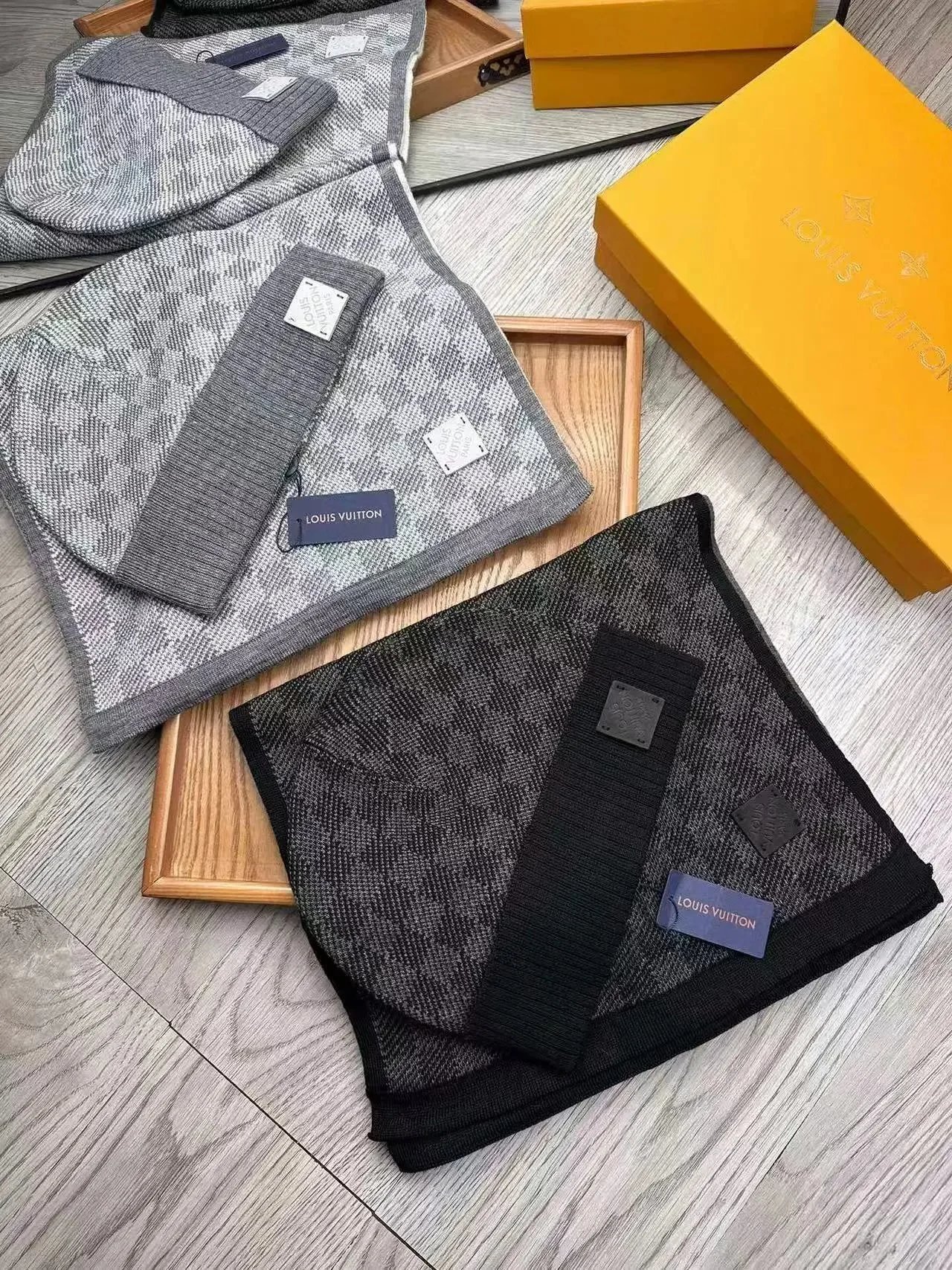 Louis Vuitton Monogram Knit Scarf for Men and Women