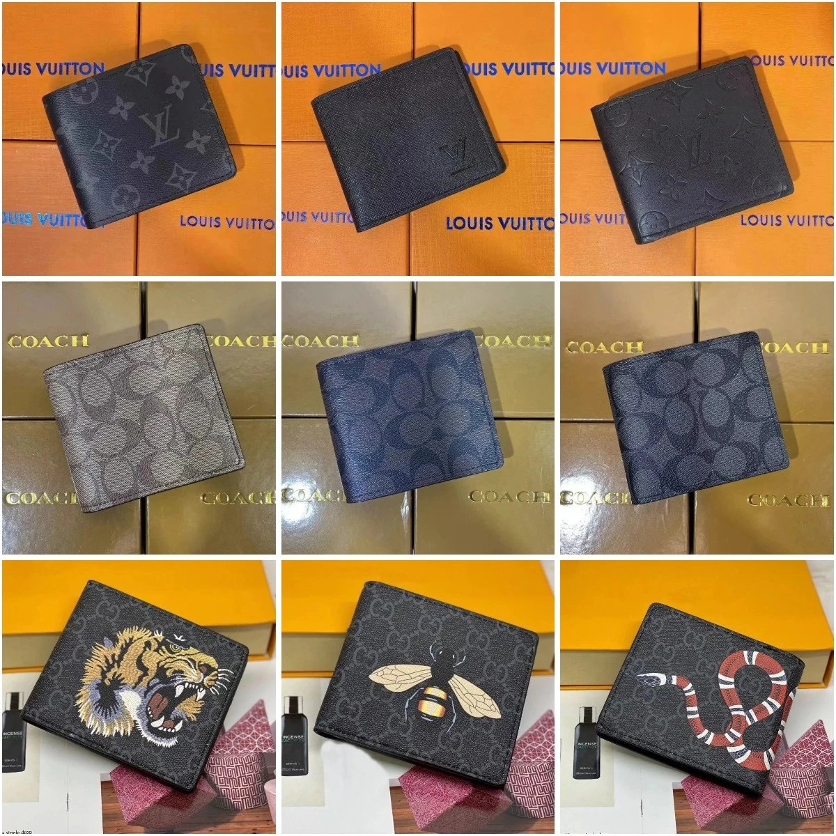 COACH Men's Wallets with Animal Print Design