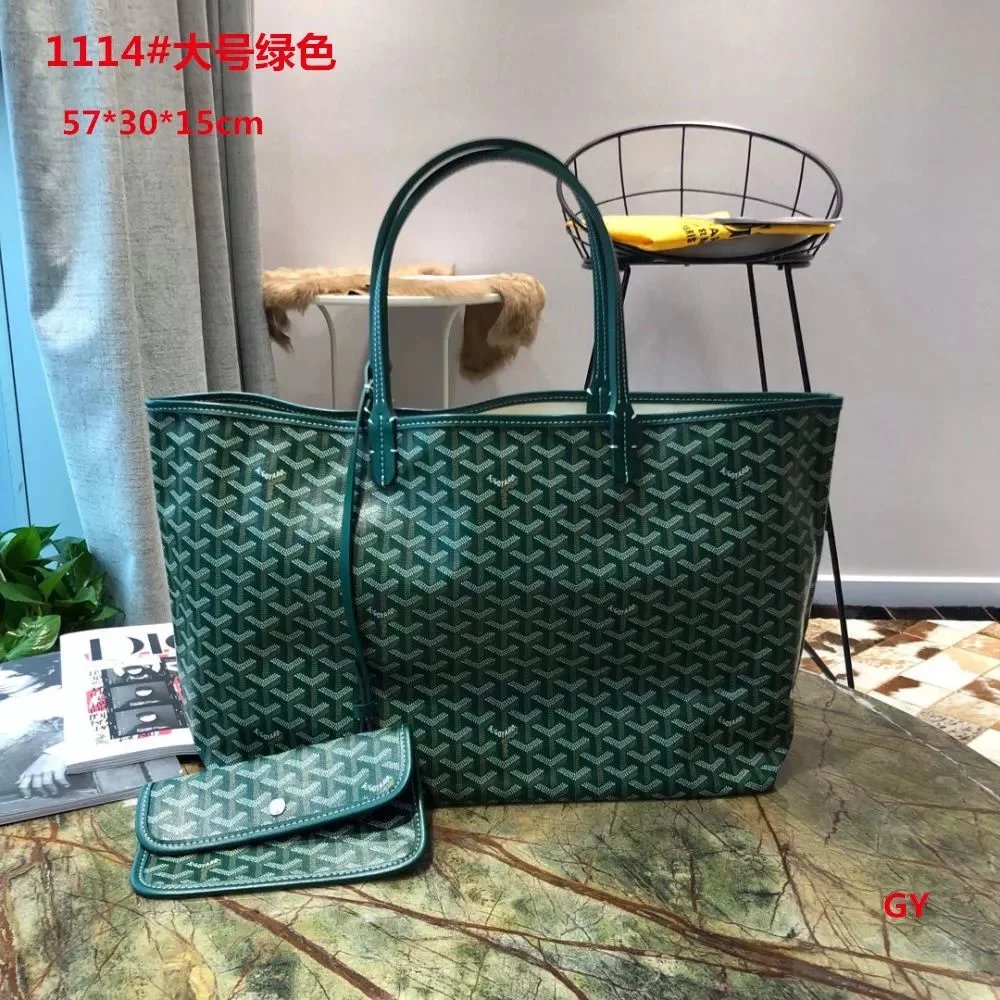 Goyard Green Monogram Tote Bag Large Size 57x30x15cm
