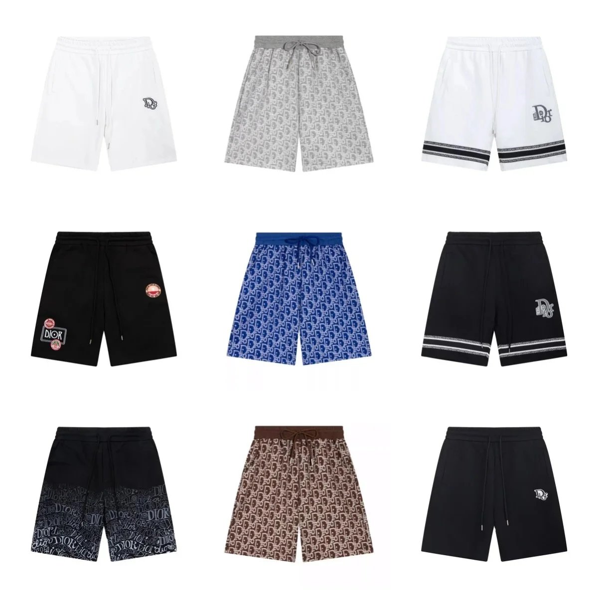 Dior Men's Logo Print Sweat Shorts Collection