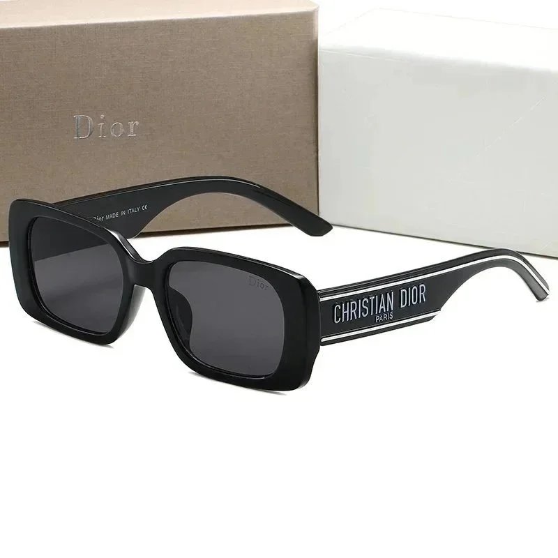 Christian Dior Black Square Sunglasses for Women Men Fashion Brand Designer Shades