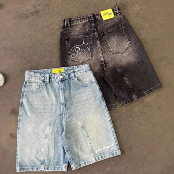 Protect Denim Shorts for Men and Women - Vintage Washed Jean Shorts