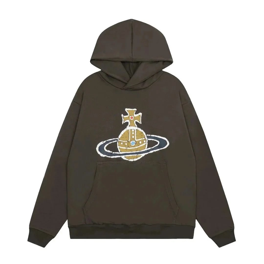 Saturn Cross Hoodie Unisex Streetwear Sweatshirt