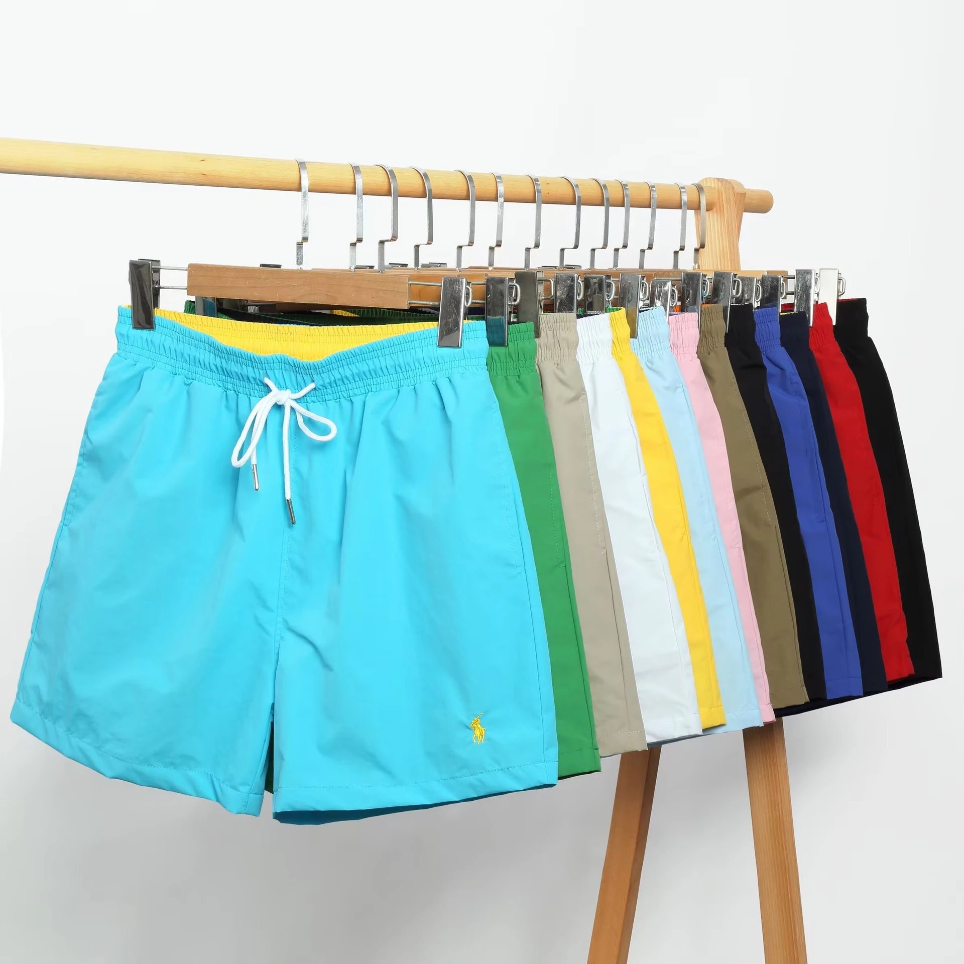 Men's Colorful Cotton Shorts with Drawstring Waist