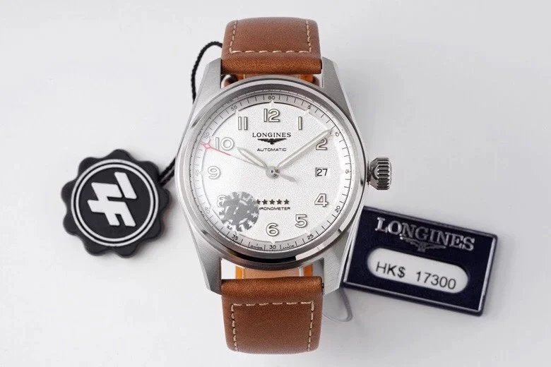 LONGINES Automatic Chronometer Watch with Brown Leather Strap
