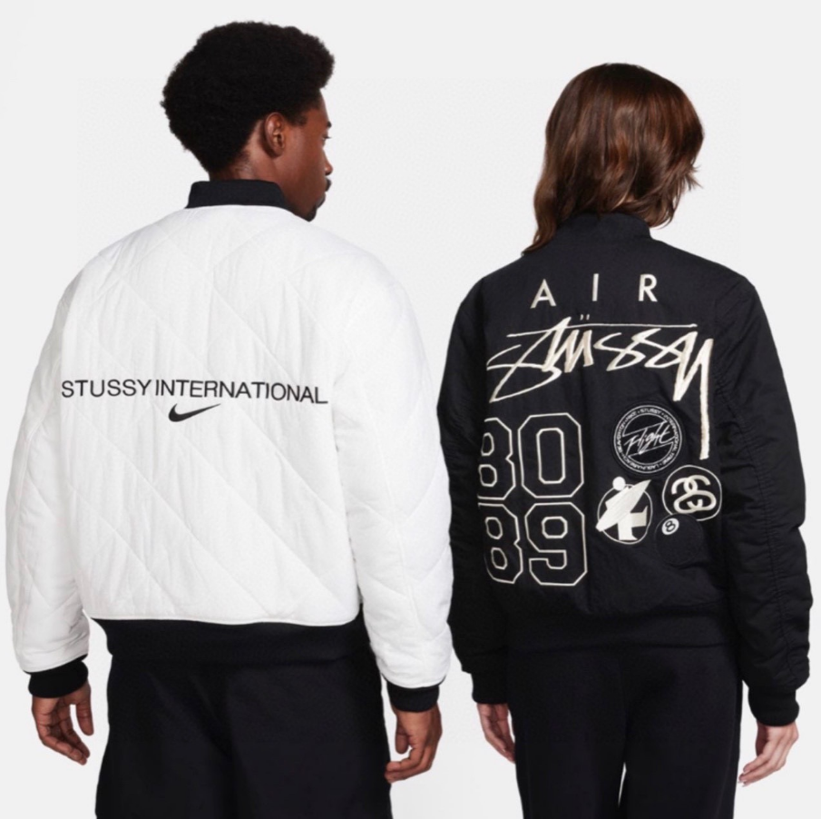 Stussy x Nike Collaboration Quilted Bomber Jacket