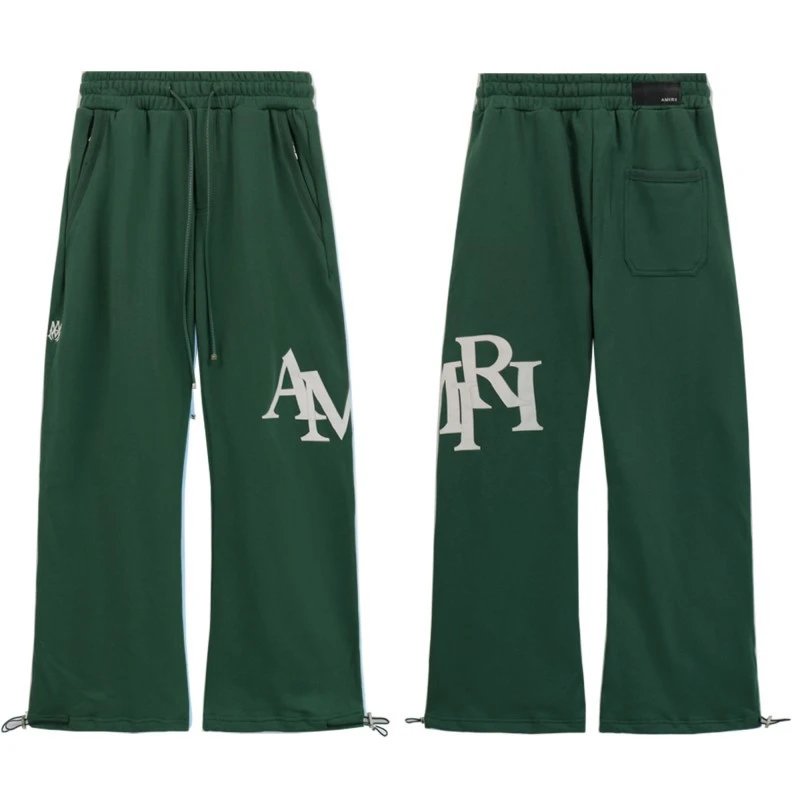 AMIRI Green Logo Sweatpants for Men