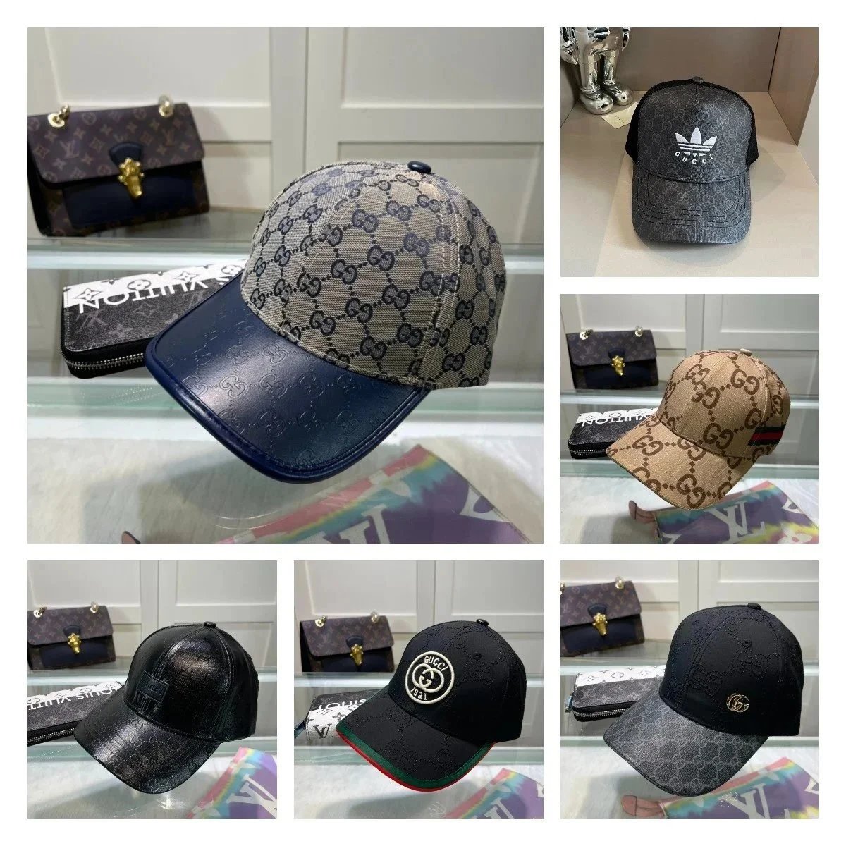 Gucci GG Pattern Baseball Cap Men Women Fashion Logo Hat
