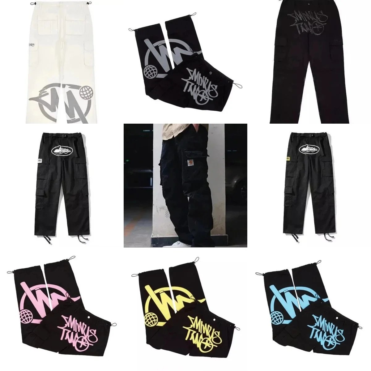 SMINUS TWO Cargo Pants Streetwear Fashion Men's Casual Trousers