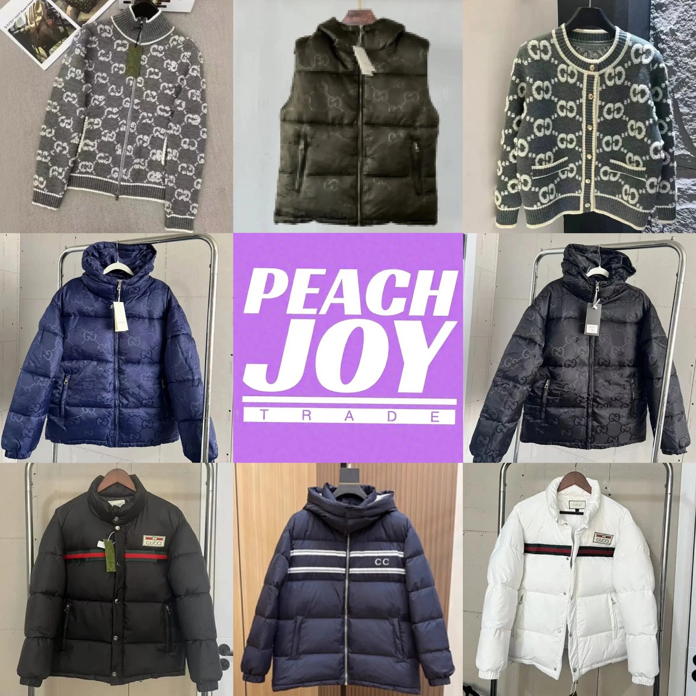Gucci Monogram Down Jacket and Sweater Collection