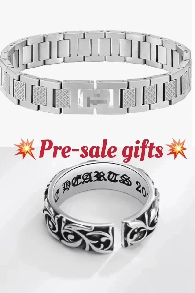 Stainless Steel Bracelet and Gothic Ring Set Pre-sale Gifts