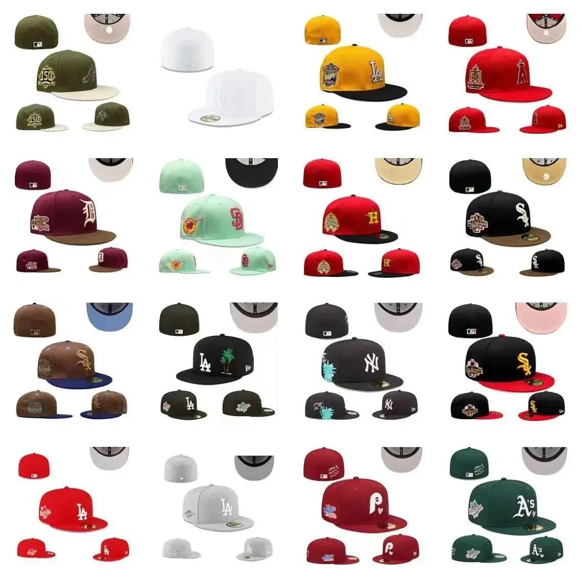 Official MLB Baseball Caps Snapback Hats for Men Women
