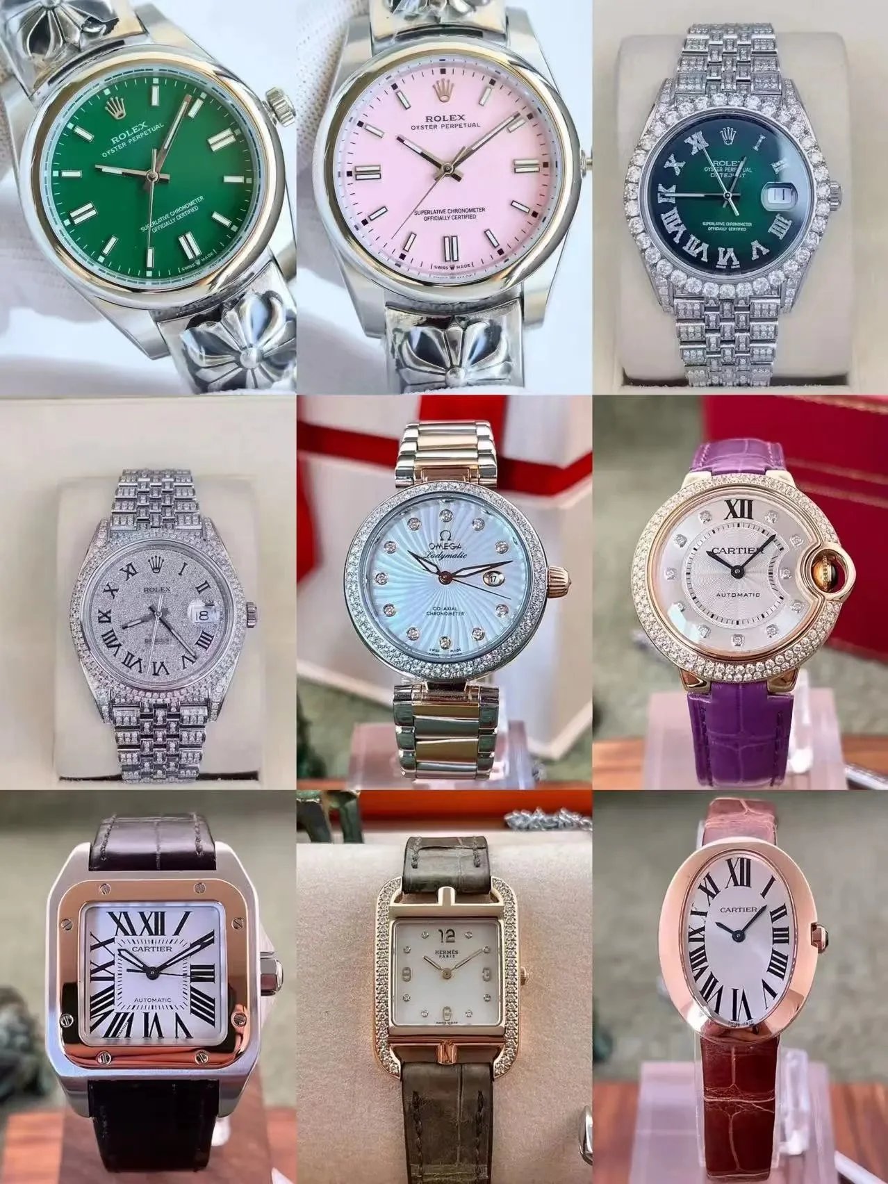 Luxury Watches Collection Rolex Omega Cartier Timepieces