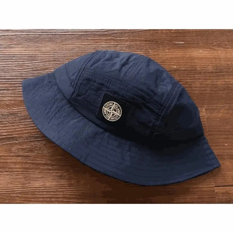 Stone Island Navy Blue Bucket Hat for Men and Women