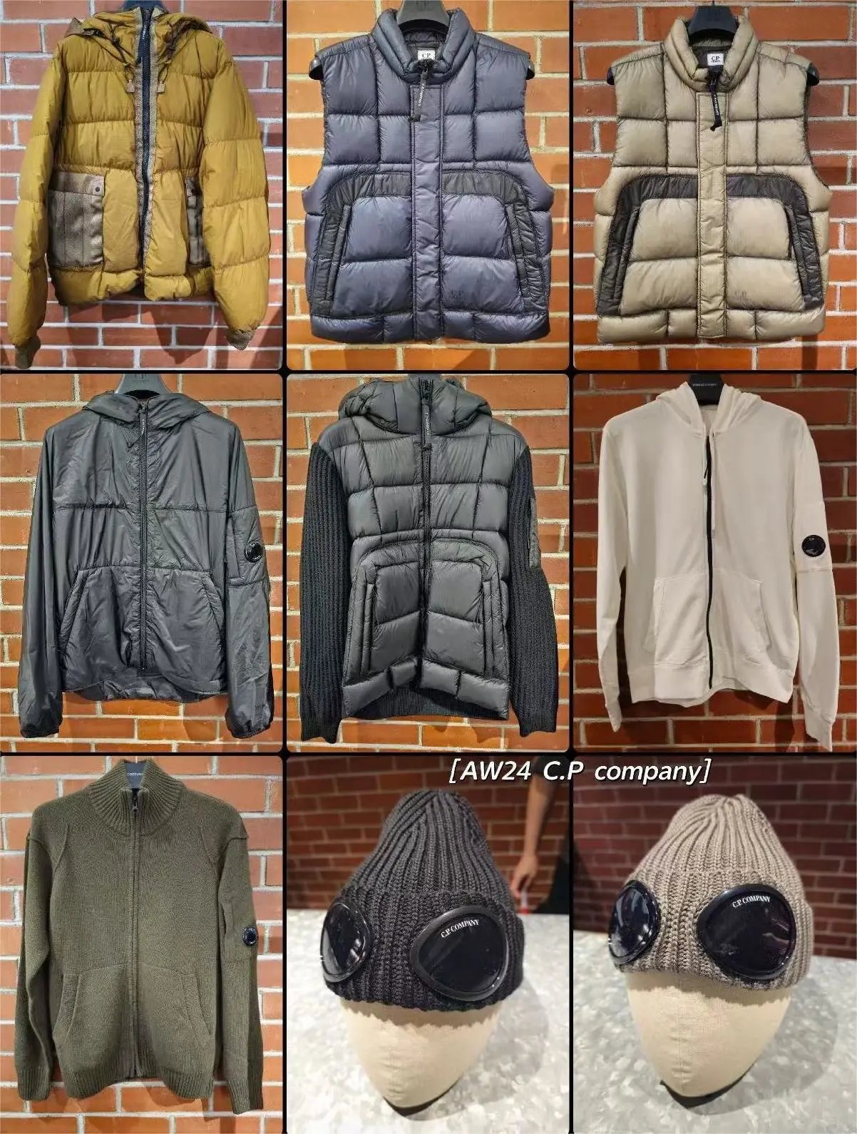 AW24 C.P. Company Outerwear Collection Men's Puffer Jackets and Knit Hats