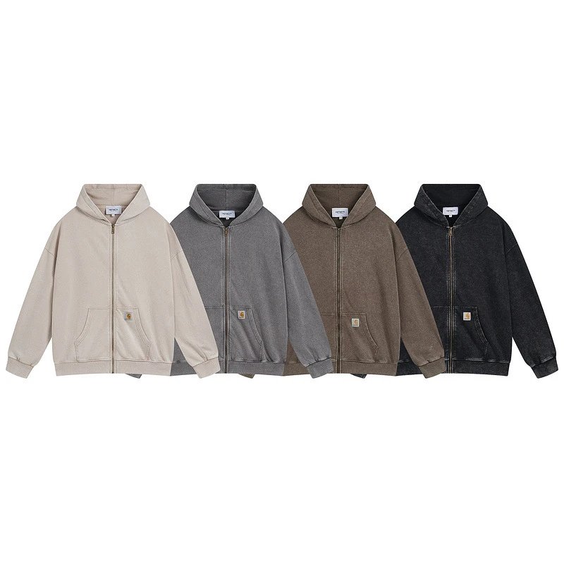 Carhartt WIP Zip-Up Hoodie Men's Casual Sweatshirt