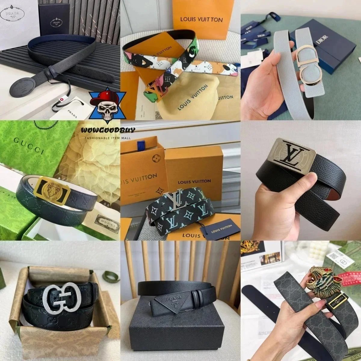 Luxury Designer Leather Belts from Prada Louis Vuitton Dior Gucci