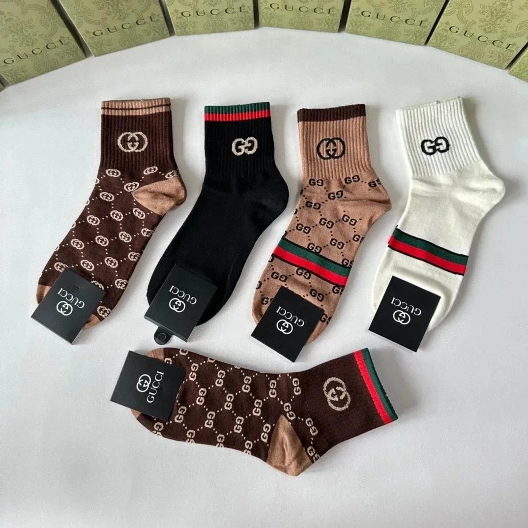 Gucci GG Logo Pattern Socks for Men and Women