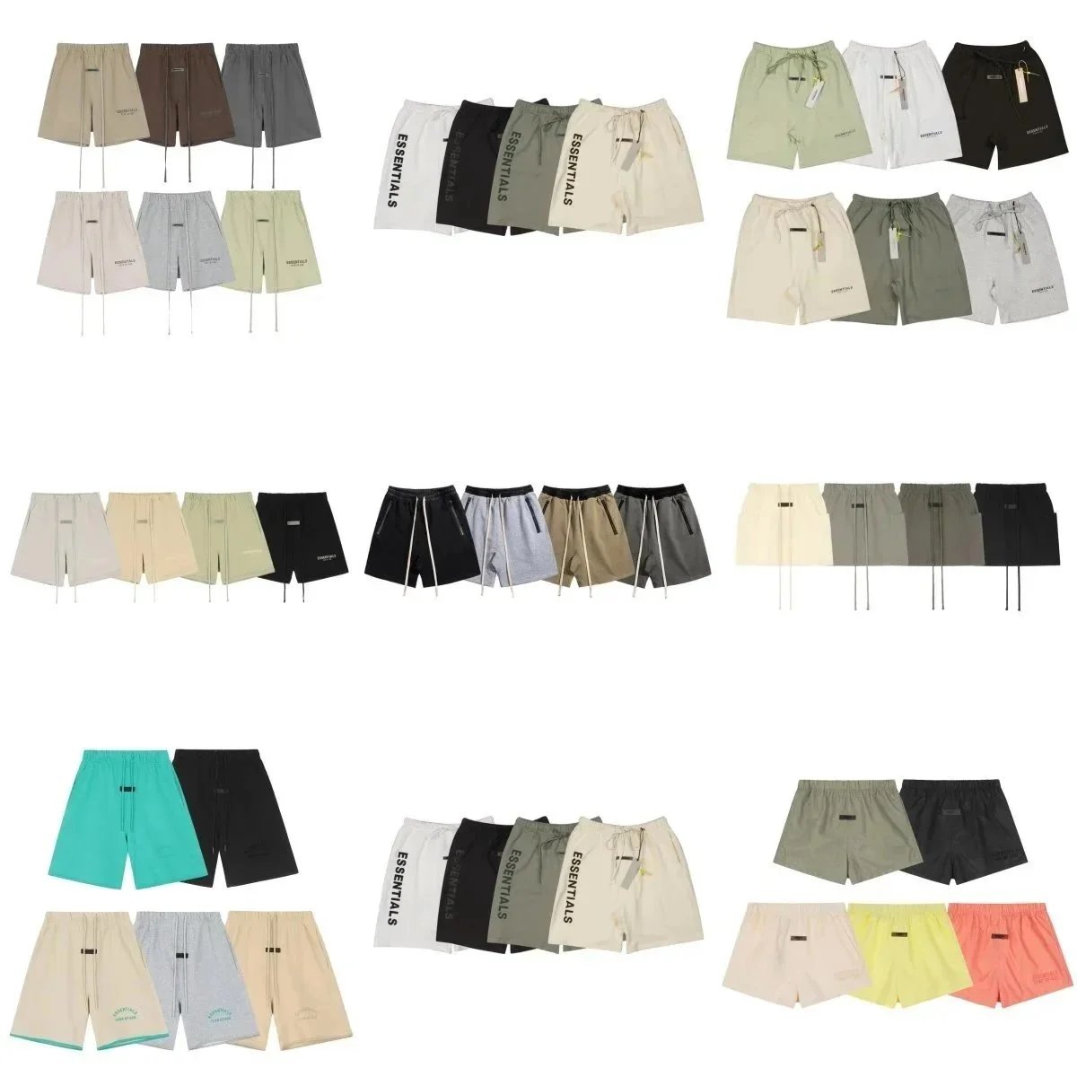 Essentials Men's Casual Drawstring Shorts in Multiple Colors