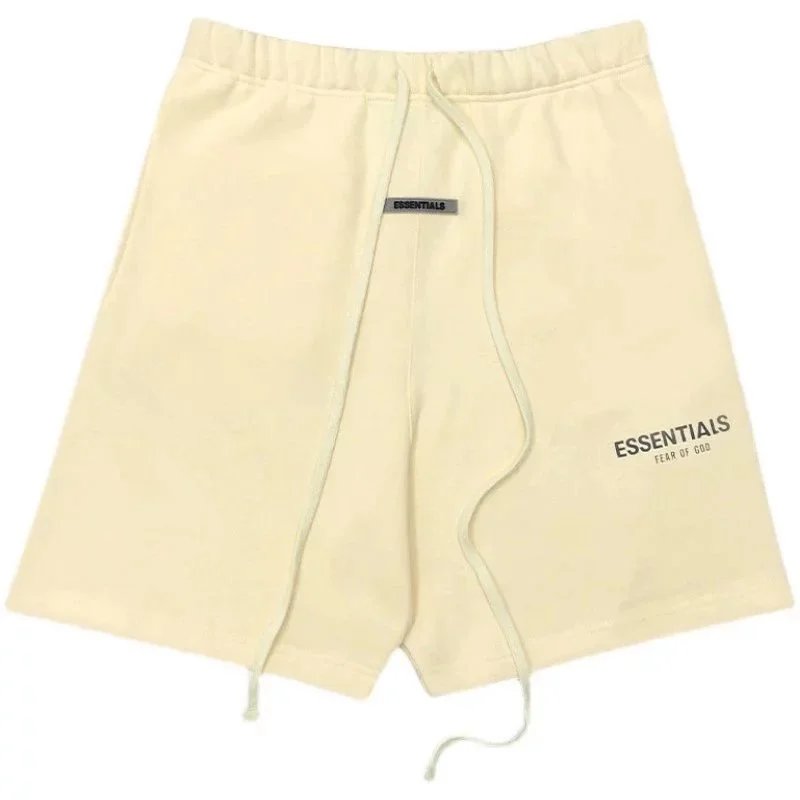 Essentials Fear of God Beige Drawstring Shorts
