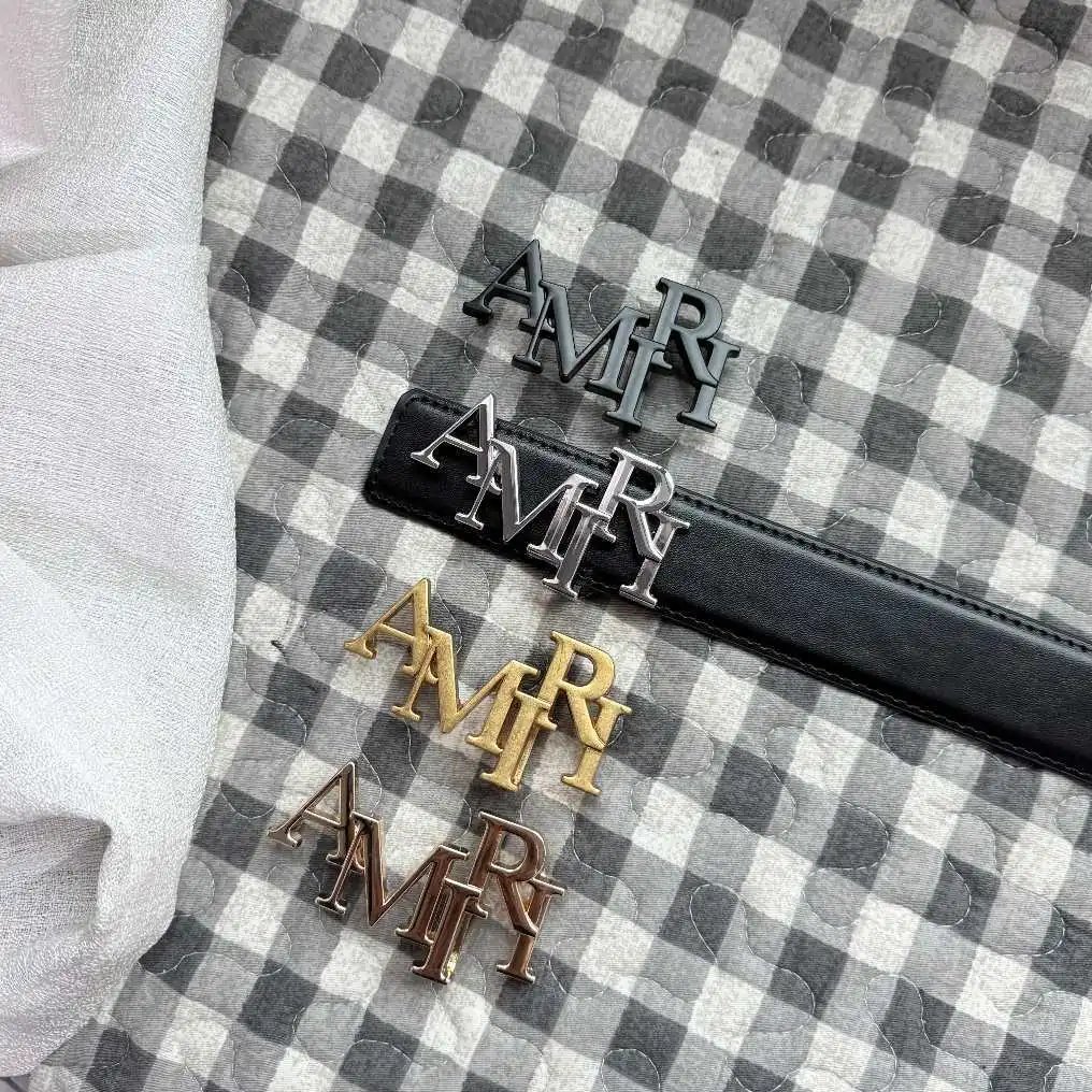 AMR Logo Belt Buckle Fashion Metal Letter Accessories