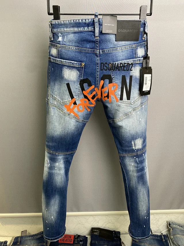 DSQUARED2 I Love Forever Printed Distressed Jeans