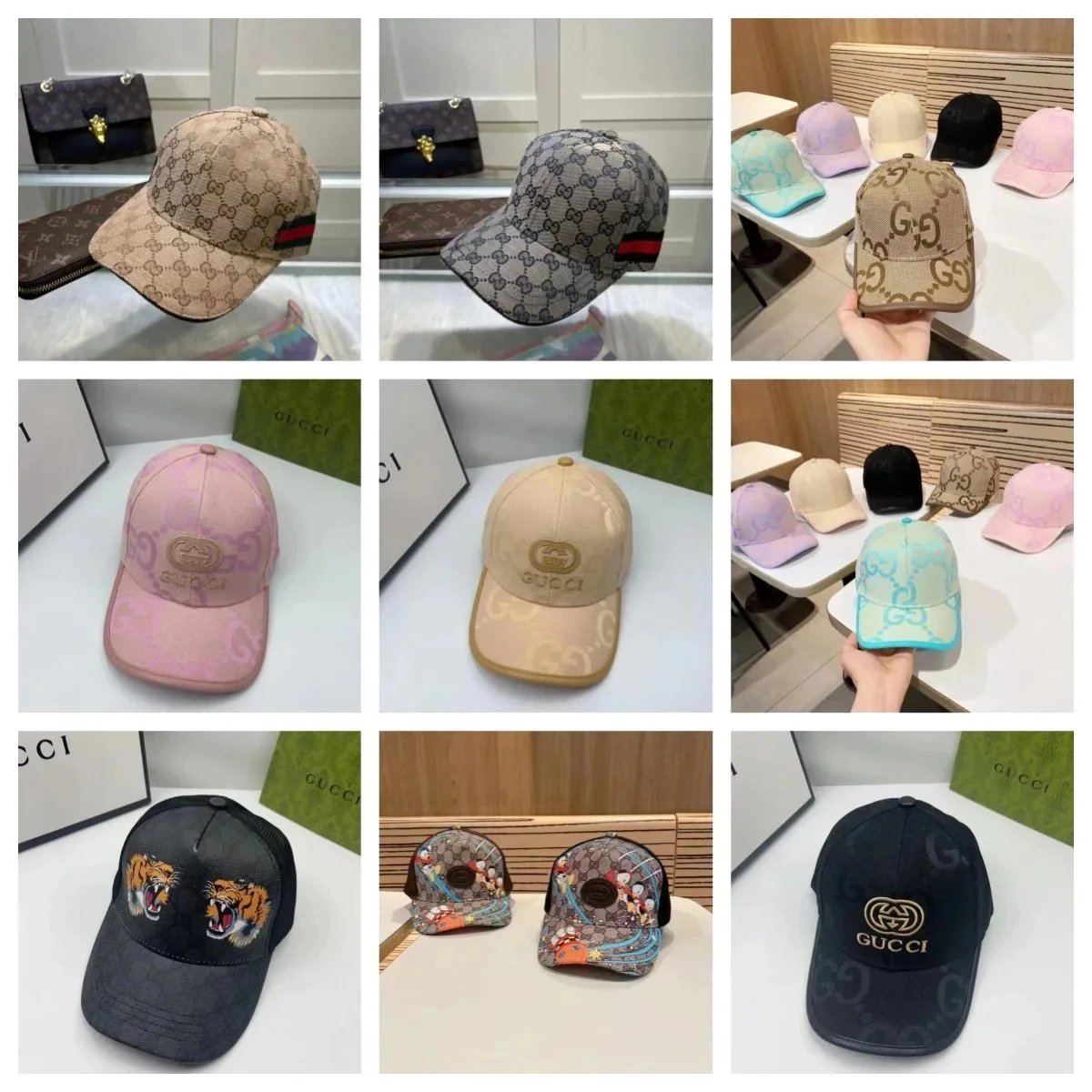 Gucci Logo Pattern Baseball Cap for Men and Women