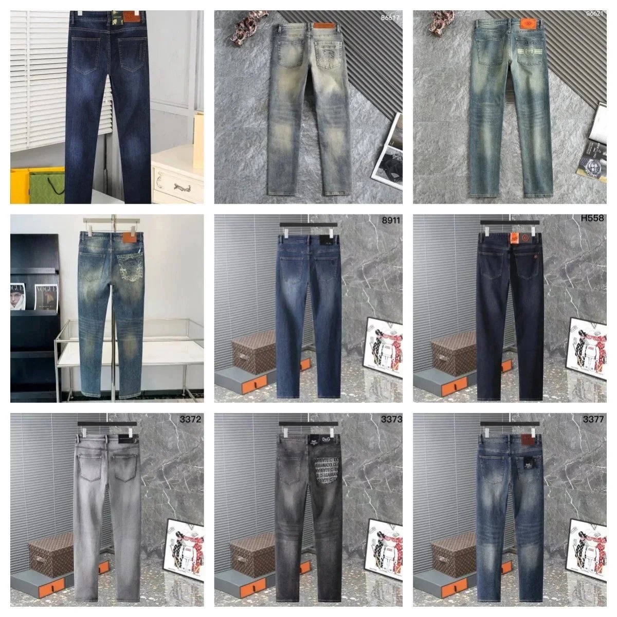 Men's Classic Fit Denim Jeans in Various Styles and Colors