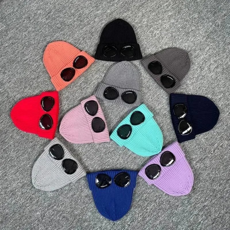 Colorful Knit Beanies with Sunglasses Design for Fashionable Winter Wear