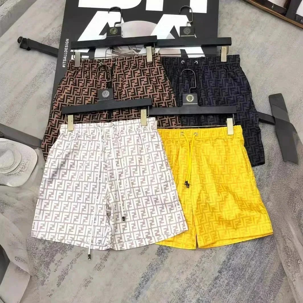 FENDI Logo Print Drawstring Shorts for Men and Women