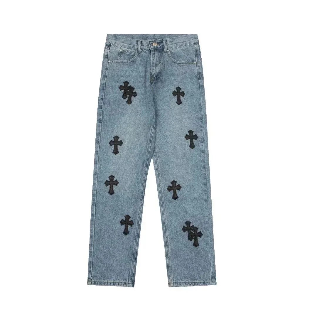 Givenchy Cross Embroidered Denim Jeans