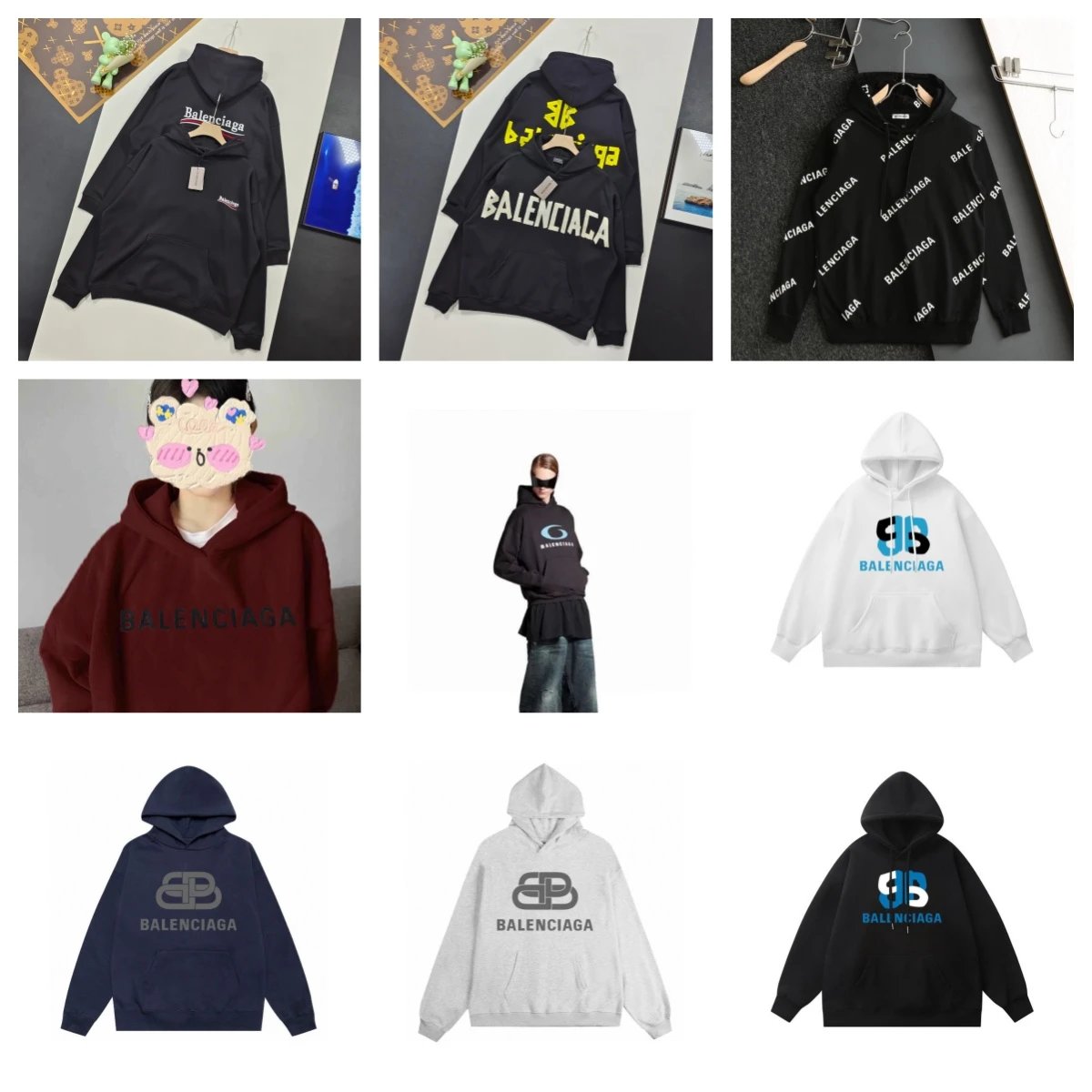 Balenciaga Hoodie Sweatshirt Logo Print Men Women Fashion Casual Hooded Sweater