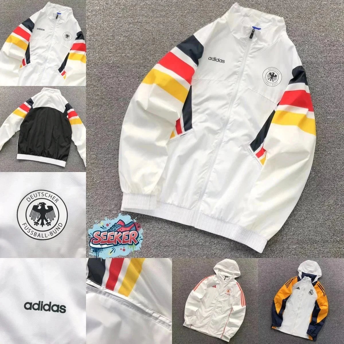 Adidas Germany National Team White Track Jacket with DFB Logo