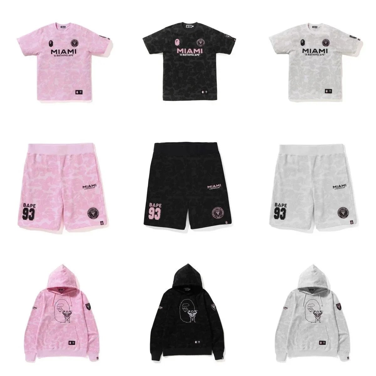 BAPE x Miami Collection Hoodies T-Shirts Shorts