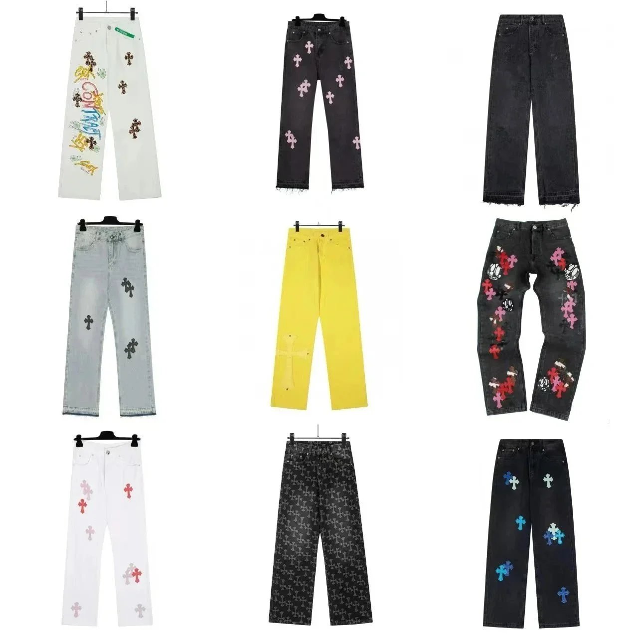 Givenchy Embroidered Cross Denim Pants for Women