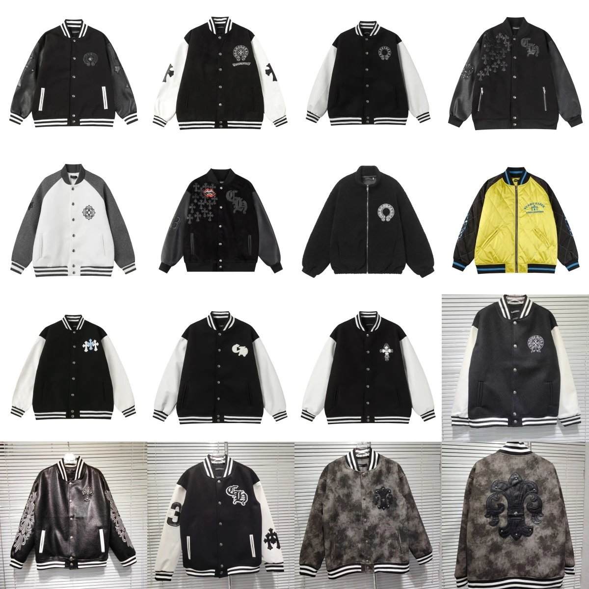 CLOT Vintage Embroidered Varsity Jackets for Men and Women