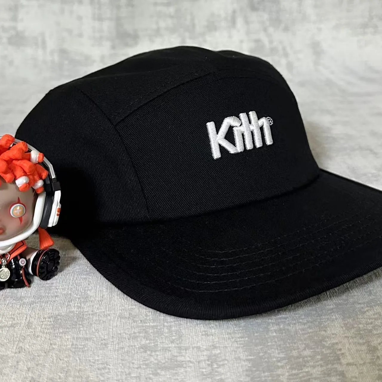 Kith Black Embroidered Logo Cap