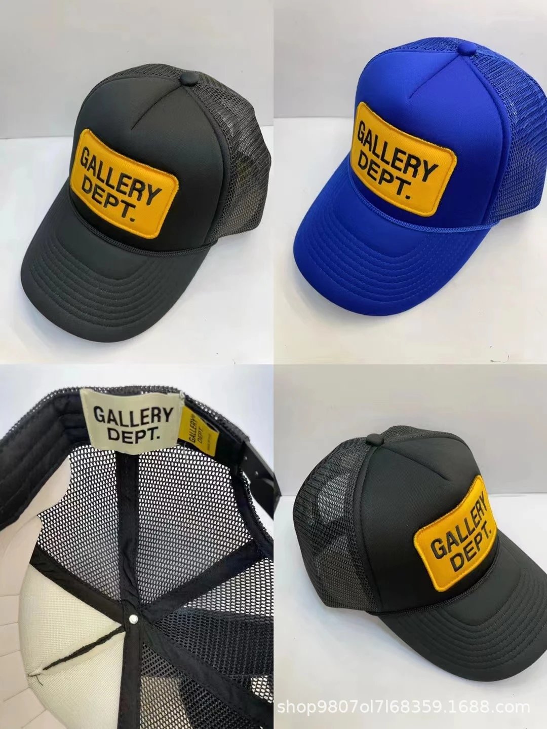 Gallery Dept. Mesh Trucker Hat - Black and Blue